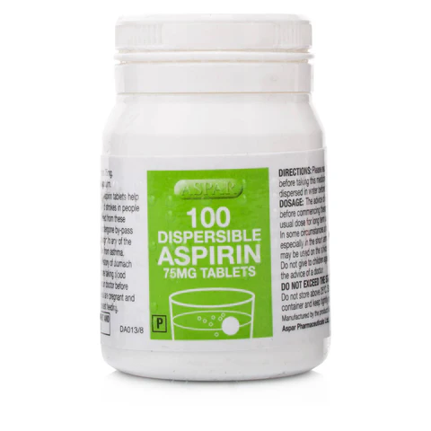 [ASP.GB-001] DISPERSIBLE ASPIRIN 75 MG 100 TABLETS